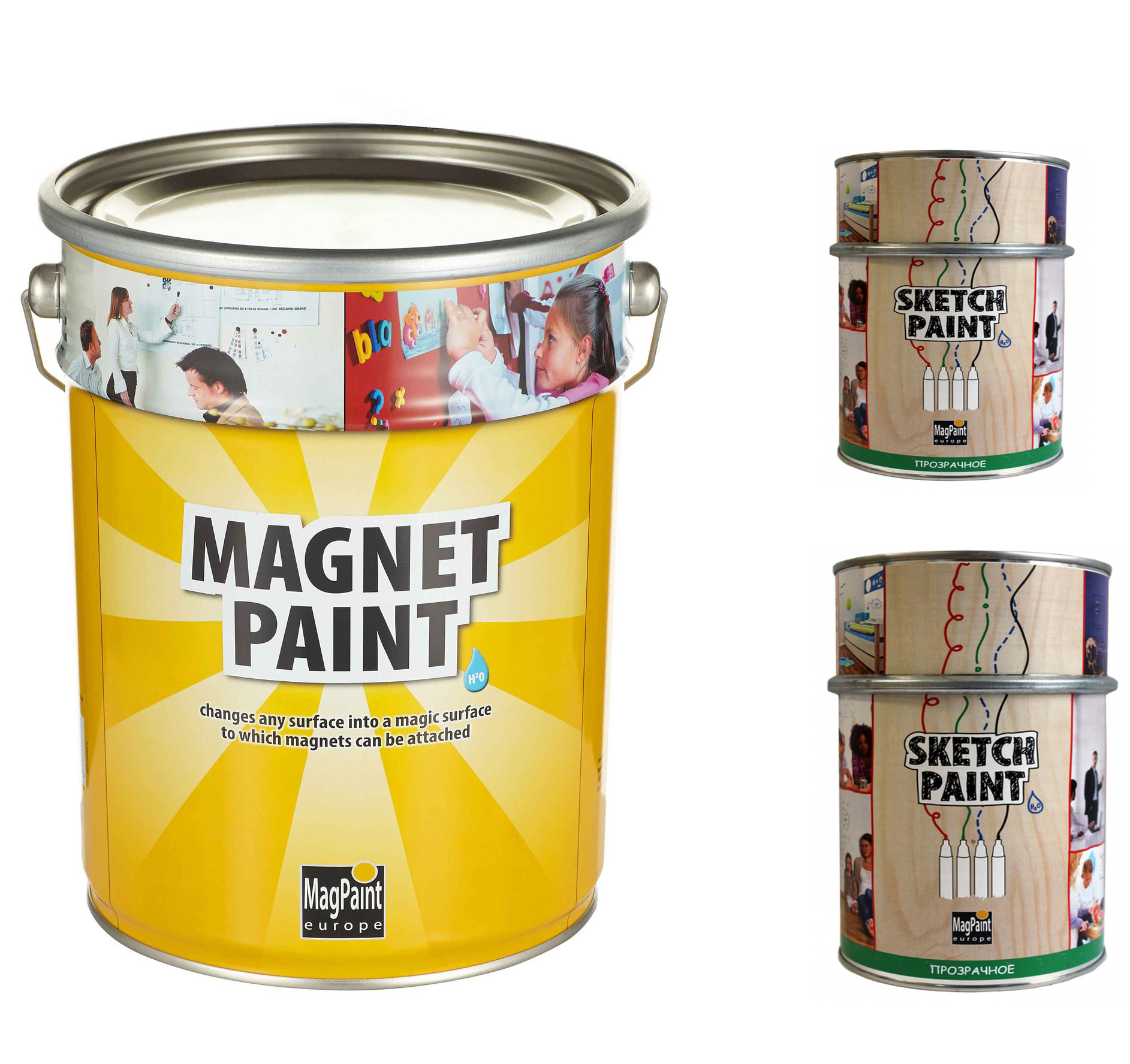 Набор магнитно-маркерной краски MagPaint 9 кв. м. (прозрач. матовый)