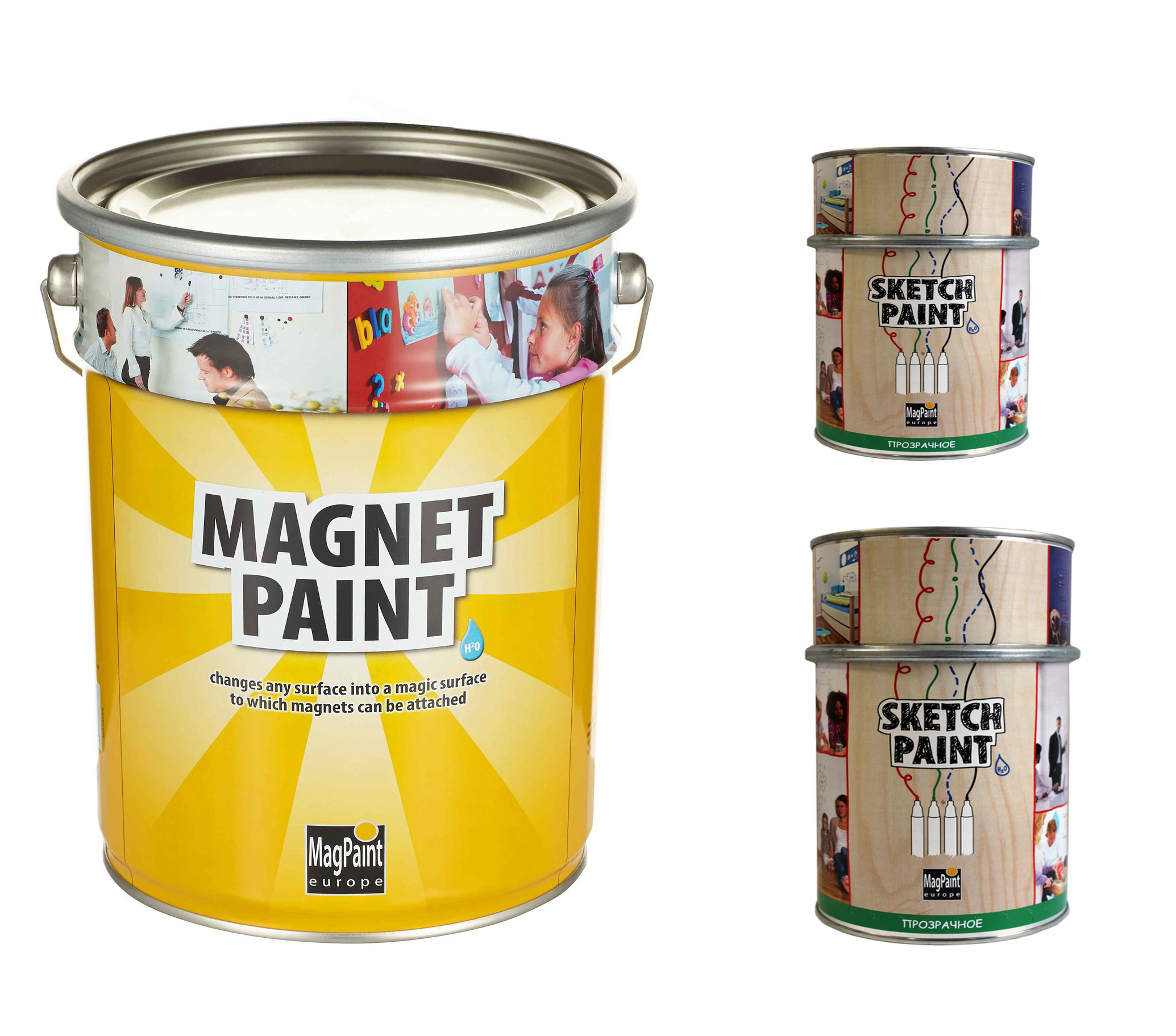 Набор магнитно-маркерной краски MagPaint 9 кв. м. (прозрач. глянцевый)